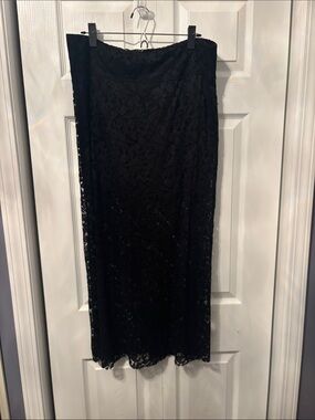 kenzie Black Lace Maxi Skirt